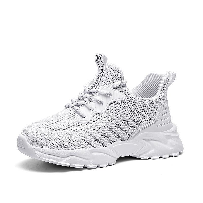 

Autumn new fly-woven mesh fashionable low-top classmates soft-soled lace-up children s casual shoes simple sports shoes 38