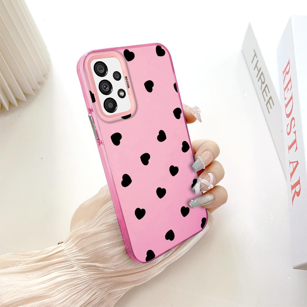 Painted Pattern Colorful Sliver Double Sided Hard Shell Shockproof Anti-fall Phone Casing for Samsung