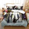 Gintama Bedding Set Anime Gintoki Sakata Duvet Cover Sheet Printed Bed Set Pillowcase Bed Full Queen King Size Comforter Bedroom