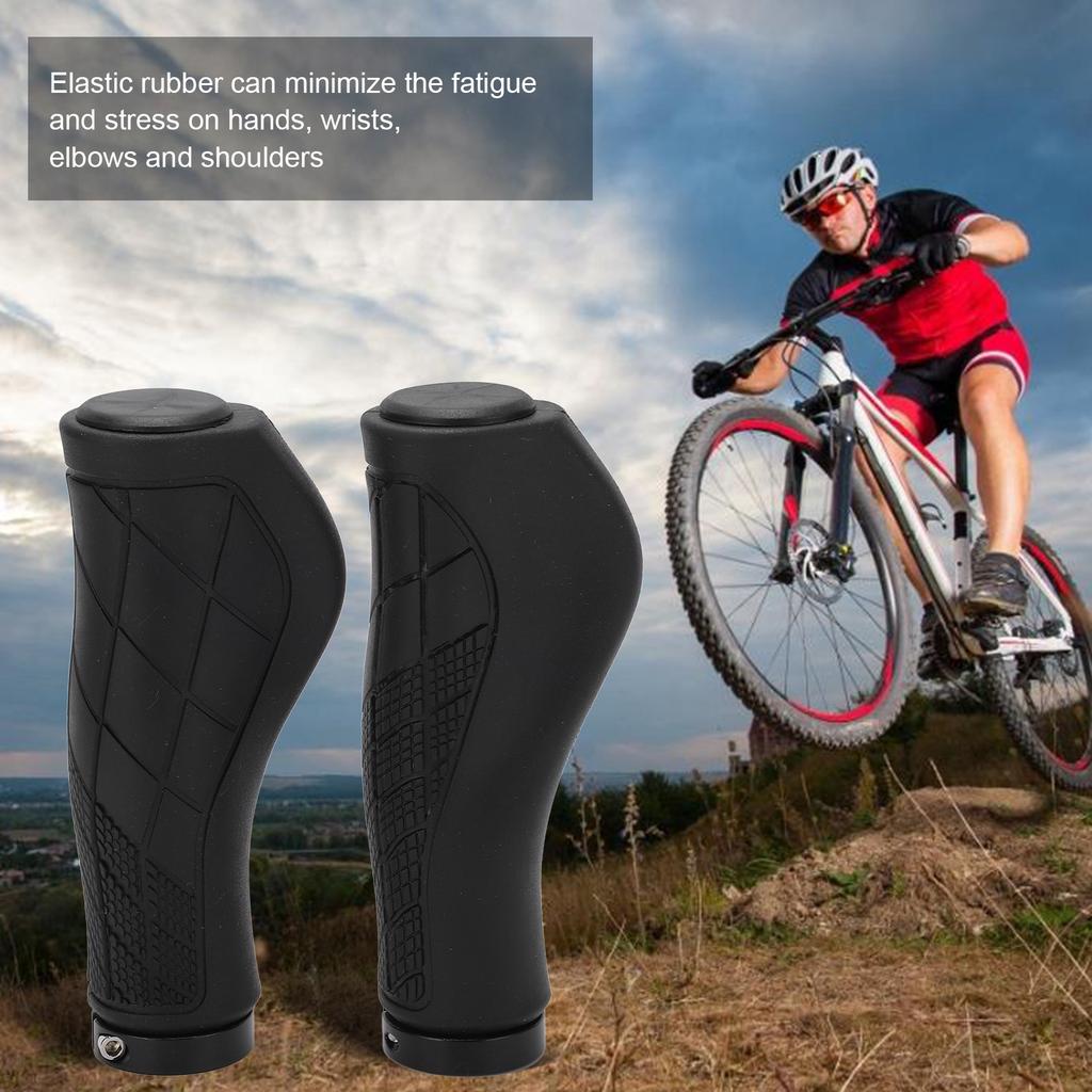 Bike Handle Handlebar Grips Mountain Bike Replacement Handlebar Grip with End   for Replacement Repair