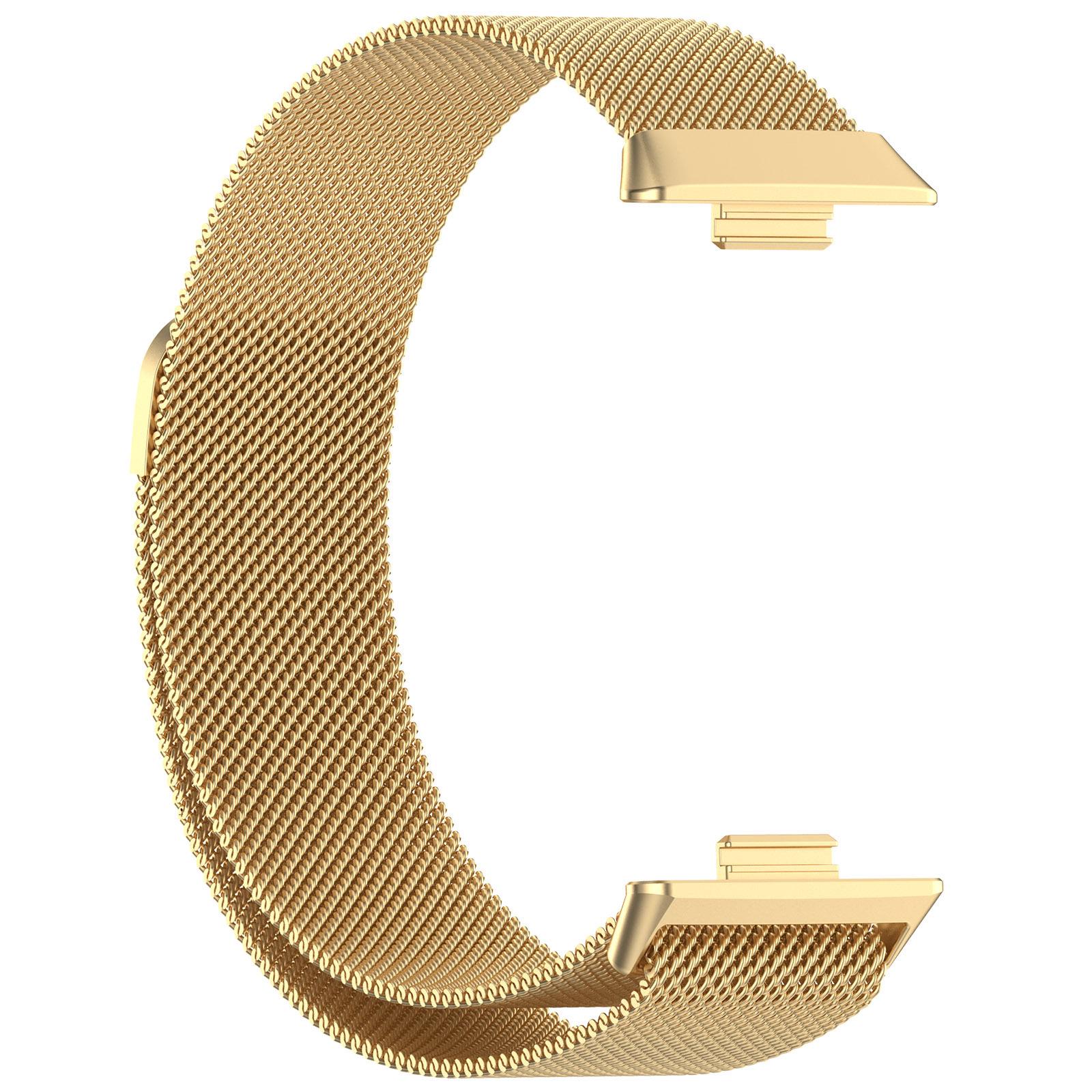 Kompatibles Mailänder Armband für Huawei Fit5, Fit4 Pro und Fit3 Magnetischer Loop Milanese Strap gold