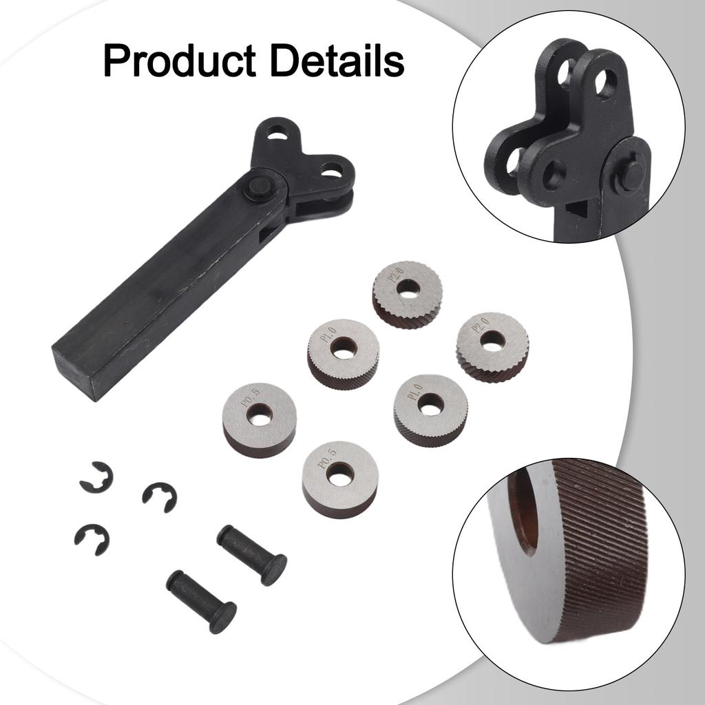 7PCS Lathe Tool Kit with 6PCS Reticulated Knurling Wheels for Machinists Featuring 0 5 1 0 2 0mm Embossing Wheel Sizes
