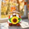 Saisonale mehrstöckige Servierteller-Dekorationen Thanksgiving Plüsch-Gnom, Herbst skandinavischer Tomte Zwerg Figur, gefüllter Kürbis Dekoration Bauernhaus