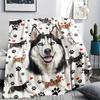 1PC Cute Pet Puppy Print Flannel Blanket, High quality All Seasons, Home Decor, Warmth and Comfort, Perfect for Christmas Gifts