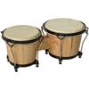 Wooden Bongo Drum Set diameter 7.75" & diameter 7" w/ Drum Head, Percussion Instrument, Drums, Tuning Wrench For Adults Beginners