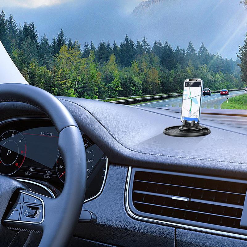 Dashboard Cell Phone Holder 360 Degree Rotating Phone Holder Pad Silicone Dashboard Pad Non-Slip Phone Amount Organizer Car
