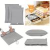 Thickened Fabric Travel Hand Roll Vacuum Compression Storage Bags Space Saver for Clothes Bedding Organization 3 Pack