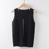 Ice Silk Suspender Tank Top Women's Bottom Coat Summer Short Loose Sleeveless White V-neck Knitted Casual Top