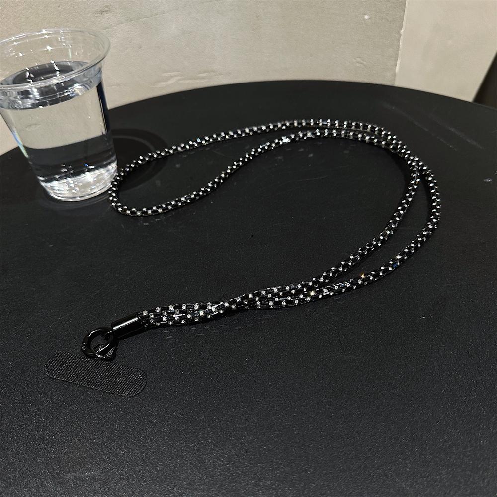 Luxury Rhinestone Crossbody Lanyard Strap Phone Bracelet Glitter Chain Phone Pendant Charm Anti-Lost Lanyard Jewelry