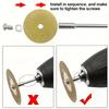 5Pcs/Set 20-50mm Tin-Coated Diamond Cutting Discs for Rotary Tools, Circular Saw Blades for Gemstone, Glass & Ceramic