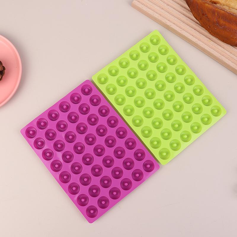 48 Cavity Mini Doughnut Pan Silicone Mold Jelly Candy Chocolate Mold Diy Mini Donuts Party Kitchen Baking Mold Snacks Maker