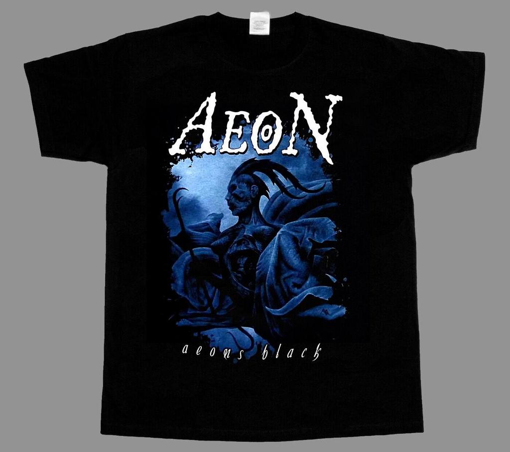 Aeon Aeons T-Shirt, Black Graphic Tee, Gothic Metal Shirt, Skeleton Artwork, Rock Band T-Shirt