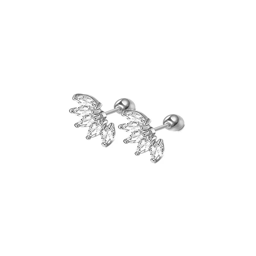 2-14 Pcs Butterfly Moon Stainless Steel Stud Earrings Hypoallergenic Hoops for Tragus Daith Conch Piercing Jewelry