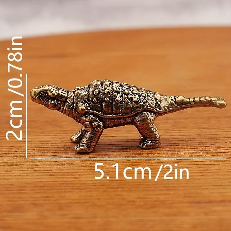 Miniature Antique Jurassic Brass Dinosaur Ornaments Figurines Bronze Dinosaur Statues Copper Mini Desktop Crafts Home Decor Gift