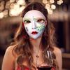 Hand Painted Mask Halloween Party Mask Full Face Mask Masquerade Mask for Women Cosplay Halloween Costume Accessories