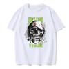 Herren T-Shirts Europäische Größe Modisch und Lässig Rundhals Einfarbig Vielseitige Sommeroberteile Hip-Hop Totenkopf Print T-Shirt