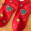 Winter Warmth Accessories Christmas Socks for Men And Women, Soft Combed Cotton Parent Child Outfits Crew Socks, Novelty Colorful Footwear Holiday