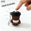 Anti-Stress Ice Cream Cone Keychain 1Pcs Soft Calming Finger Button Fidget Toy for Office Workers Anxiety Relief