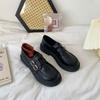 Woman Pumps Cute Low Heel Elegant Kawaii Black Loafers Shoes For Women Social Novelties Korean Style High Quality On Sale A