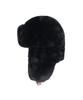 Bajal Va Studded Buckle Fur Trooper Hat Black