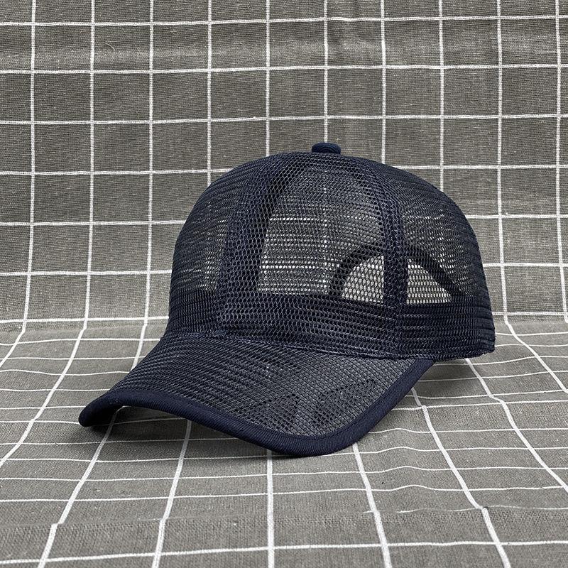 Summer Breathable Full Mesh Cap Men's and Women's Thin Cut Hollow Baseball Cap Versatile Outdoor Sun Protection and Sunshade Cap Duckbill Cap