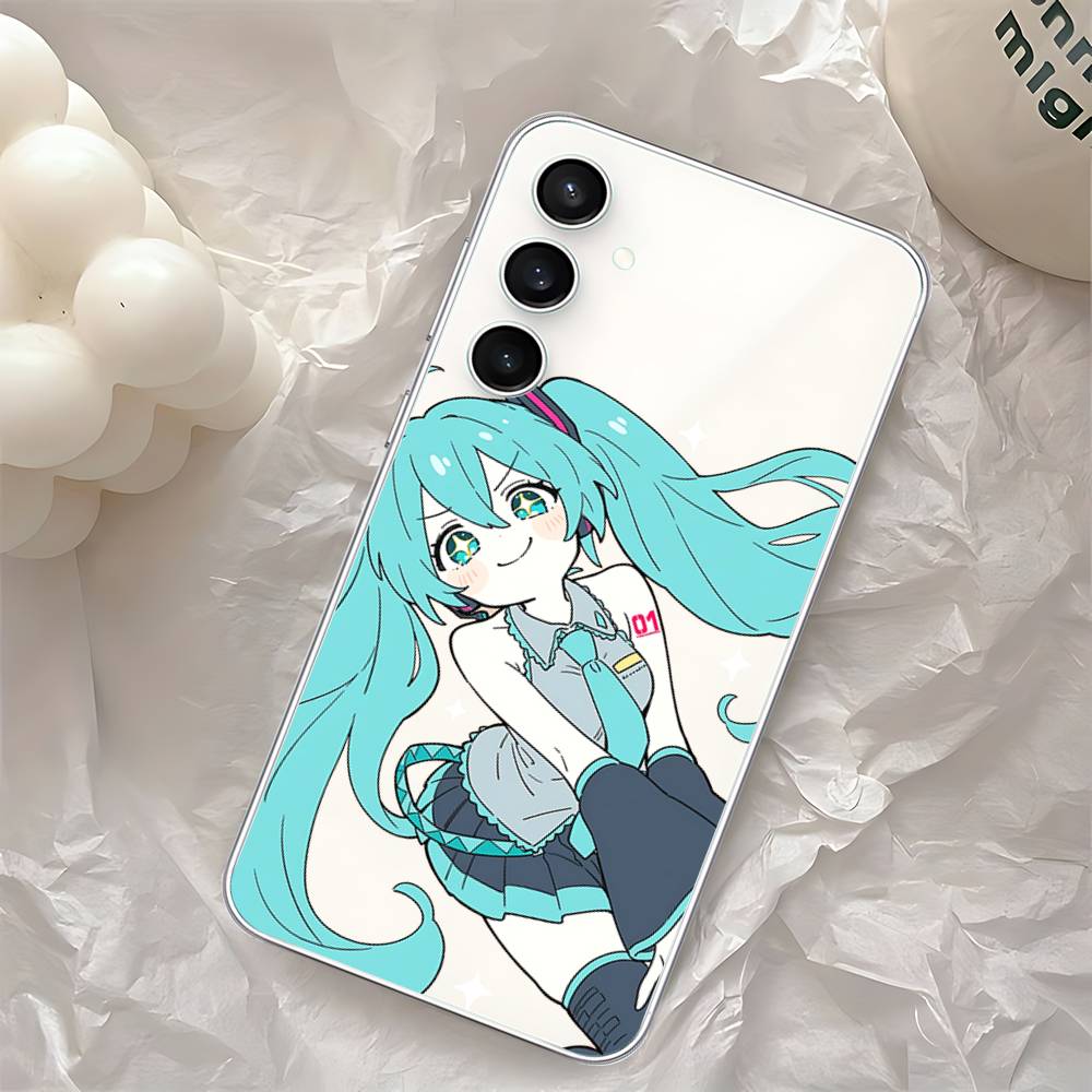 Kawaii H-Hatsune Miku-S Phone Case For Samsung Galaxy S25 S24 S23 S22 S21 FE Ultra Plus A32 A53 A13 A31 Soft Cover
