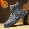 fashion Men's casual sneakers Comfortable for the family plus fleece warm lightweight hiking boots, men's high-top men's boots