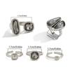 Minimalist Acrylic Rhinestone Open Ring For Women Fashion Korean Irregular Geometry Adjustable Knuckle Ring Jewelry Lady Gifts