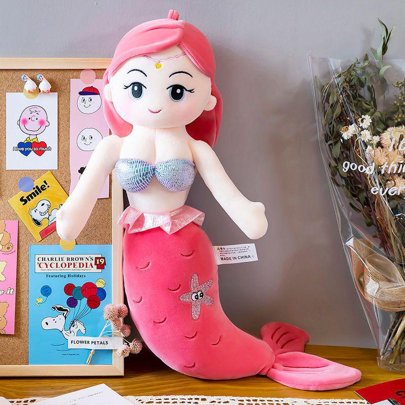 Large Cute Mermaid Princess Plush Doll for Girls