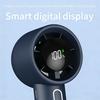 100 Speed Levels Mini Handheld Fan USB Rechargeable Cool Breeze LED Display for Makeup and Study