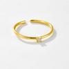 ANDYWEN 925 Sterling Silver Slim Lady Adjustable Ring Rainbow Zircon Adjustable Ring Luxury Crystal Jewelry Gift For Women