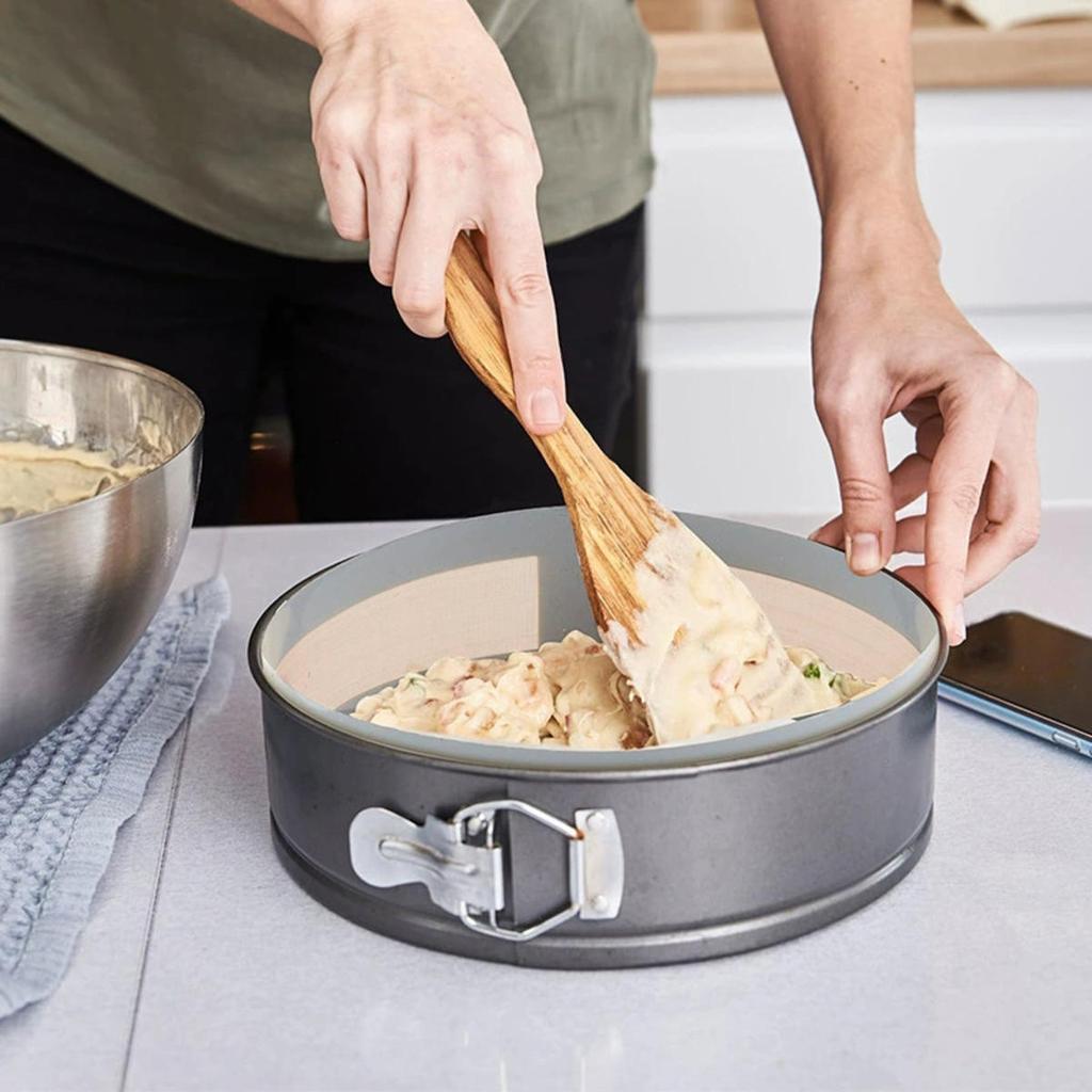 Silikonové pečicí vložky Opakovaně použitelné pekáče Nepřilnavá podložka Horkovzdušná fritéza Pečicí podložky Žáruvzdorná grilovací mísa na dort, pizzu, pečivo, sušenky, chléb