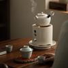 Clay Tea-Boiling Set: Charcoal Stove & Side-Handled Pot for Outdoor & Household Use.