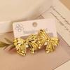 European American Trendy Cross-Border Punk Cold Wind Stainless Steel Earrings Geometric Irregular Drop Fashion Jewelry