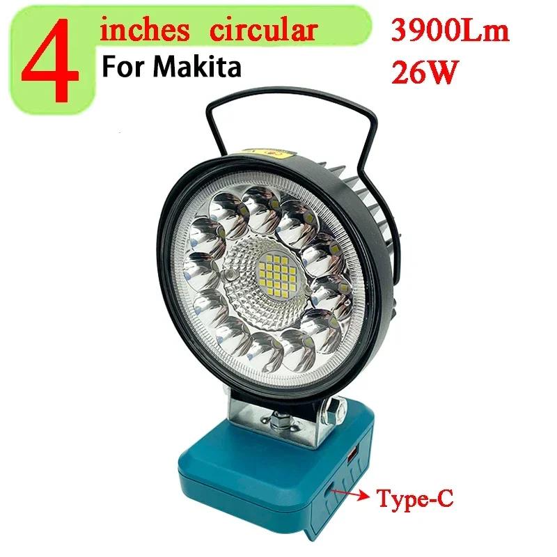 Car LED Work Lights Electric Torch Spotlight Flashlights For Makita 14.4V 18V Li-ion Battery Adapter BL1815 BL1830 BL1430 BL1860