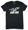 Star Trek Mens T-Shirt - Classic Enterprise Over Title