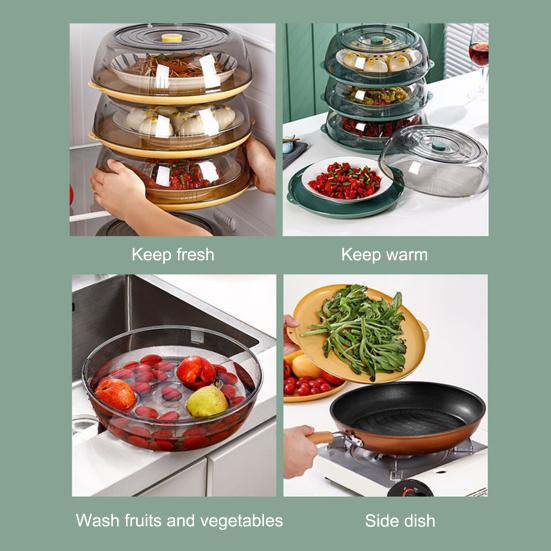 Large Food Dome Cover Dust-Proof Fly-Proof Collapsible Food Cover for Dining Table Stackable Food Container for Home Parties Outdoor Meals