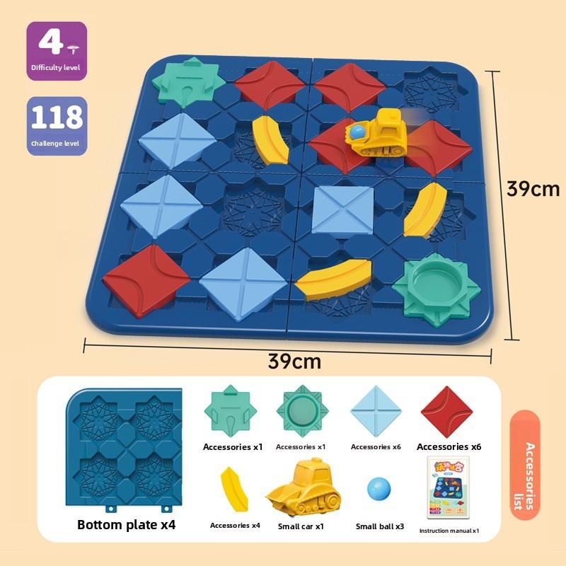Educational Plastic Maze Track Toy For Kids With Interactive Logic And Puzzle Game For Indoor Play