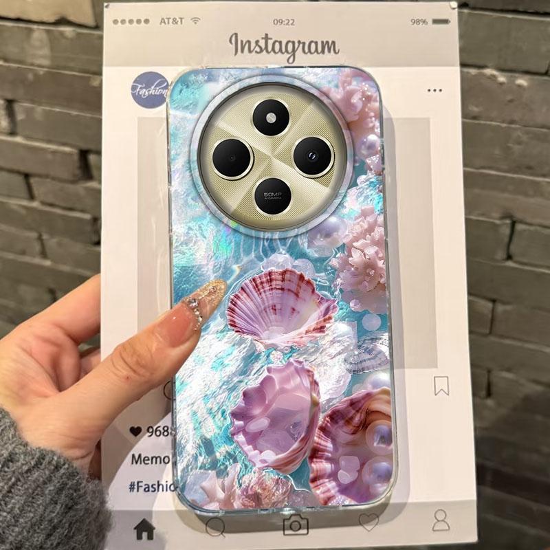 Summer Seashell Seaside Wave Beach Girls Women Case For Xiaomi Poco X3pro X5 M6 X6 X3 NFC M5s M6 X7 Pro C75 C61 Fundas Cover