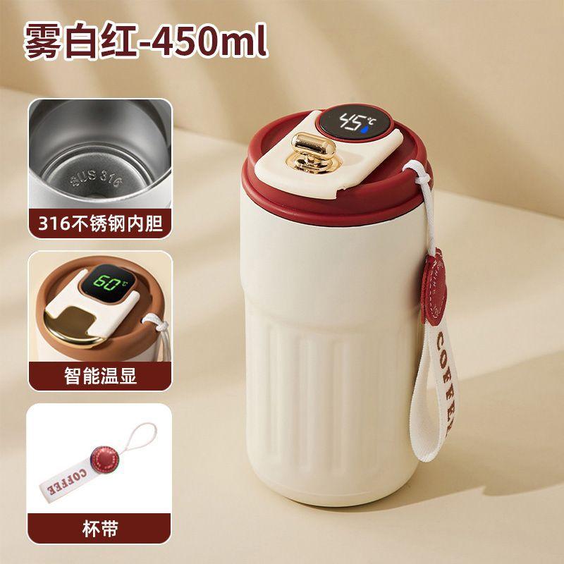 Neuer intelligenter Temperaturanzeige 316 Edelstahl Vakuumisolierter Kaffeebecher für Männer Frauen