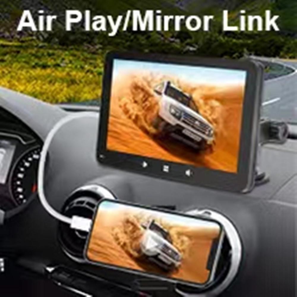 Tragbarer 7" Auto MP5 Multimedia Player Unterstützung CarPlay Android Auto FM+Kamera+Mikrofon