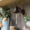 Timbre Retro Rústico para Exteriores Campana de Hierro Fundido Resistente para la Cena Colgante de Pared Timbre de Bienvenida Vintage para el Hogar Decoración de Jardín