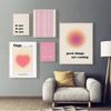 Good Things Are Coming Affirmational Quote Gradient Inspiration Poster Canvas Painting Pink Aesthetic Wall Art Picture Decor