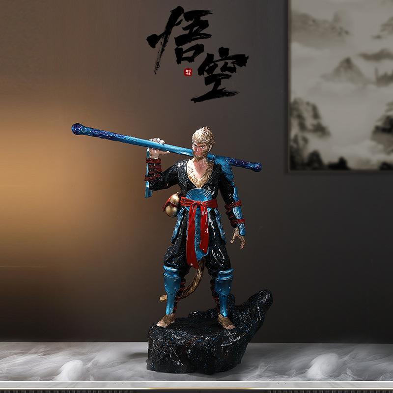 Zwarte Mythologie Sun Wukong Ornament Qi Tian Da Sheng Omringend Spel Model Ornament Woonkamer En Studiekamer Decoraties