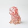 Resin Craft Pet Statue With Genuine Water Crystal For Modern Living Room Accent