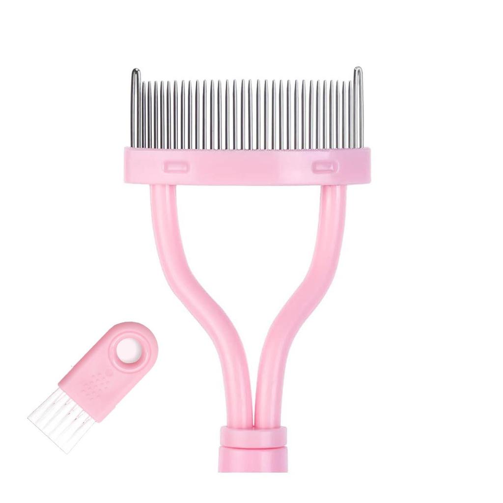 Black Pink Wimpernbieger Metall Wimpernbürste Kamm Tragbarer Wimperntrenner Faltbarer Mascara-Krümmer Beauty Make-up Kosmetikwerkzeug