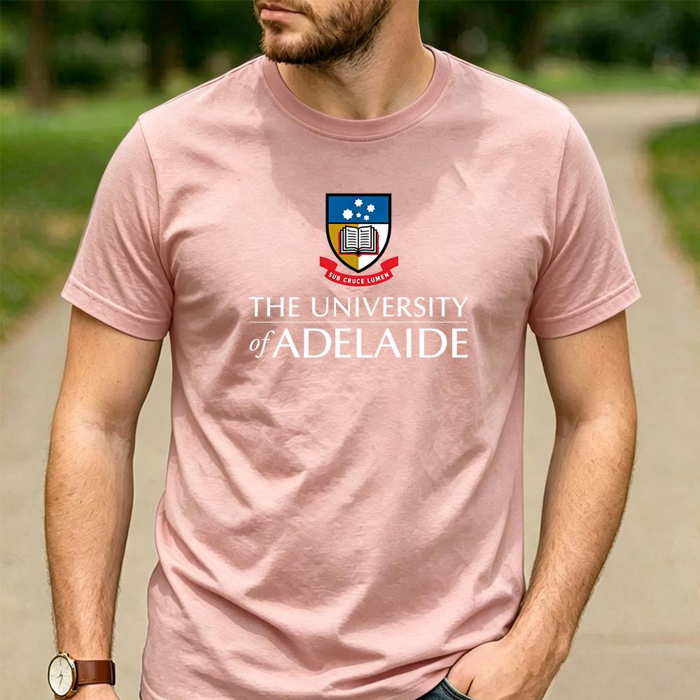 Vintage Retro The University of Adelaide Logo Cotton Graphic T Shirt Unisex Short Sleeve Alumni Graduate Holiday Tee