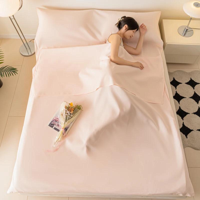 Light Sleeping Bag Liner Cotton Sheet For Camping Travel Summer Portable Anit-Dirty Sleeping Bag For Hotel Outdoor