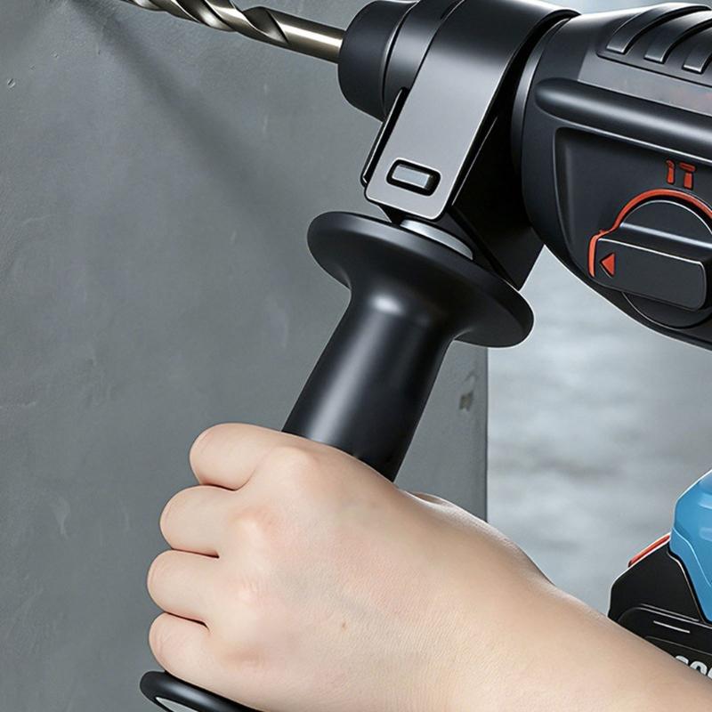ABS Replacement Side Handle with Textured Black Grip and Guard Collar for Installation, Repair Service, Single Handle
