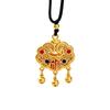 Safety Lock Blessing Character Bell Necklace, New Style, Niche Design, Daily Wear, National Style Pendant, New Chinese Style
